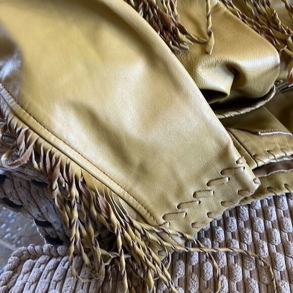 Vintage Double D Ranchwear Camel Fringe Long Leather Jacket / SOLD