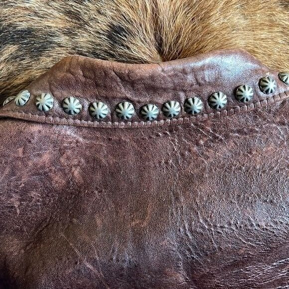 Vintage Double D Ranchwear Studded Brown Leather Jacket / SOLD