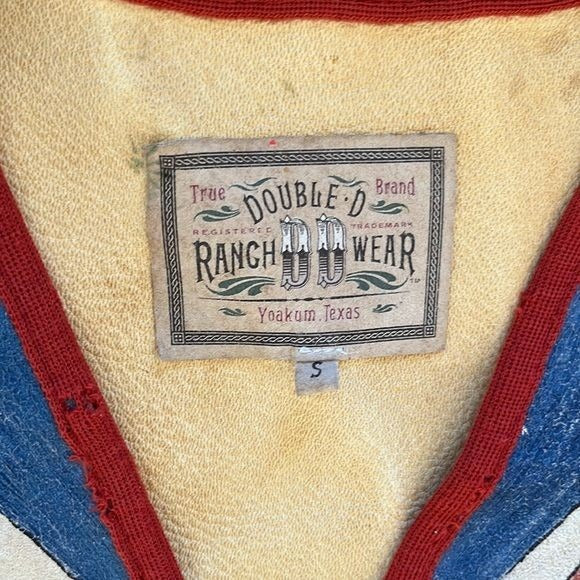 Vintage Double D Ranchwear Painted Leather Vest / SOLD