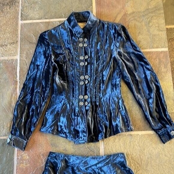 Vintage Velvet Double D Ranchwear Jacket & Skirt Set