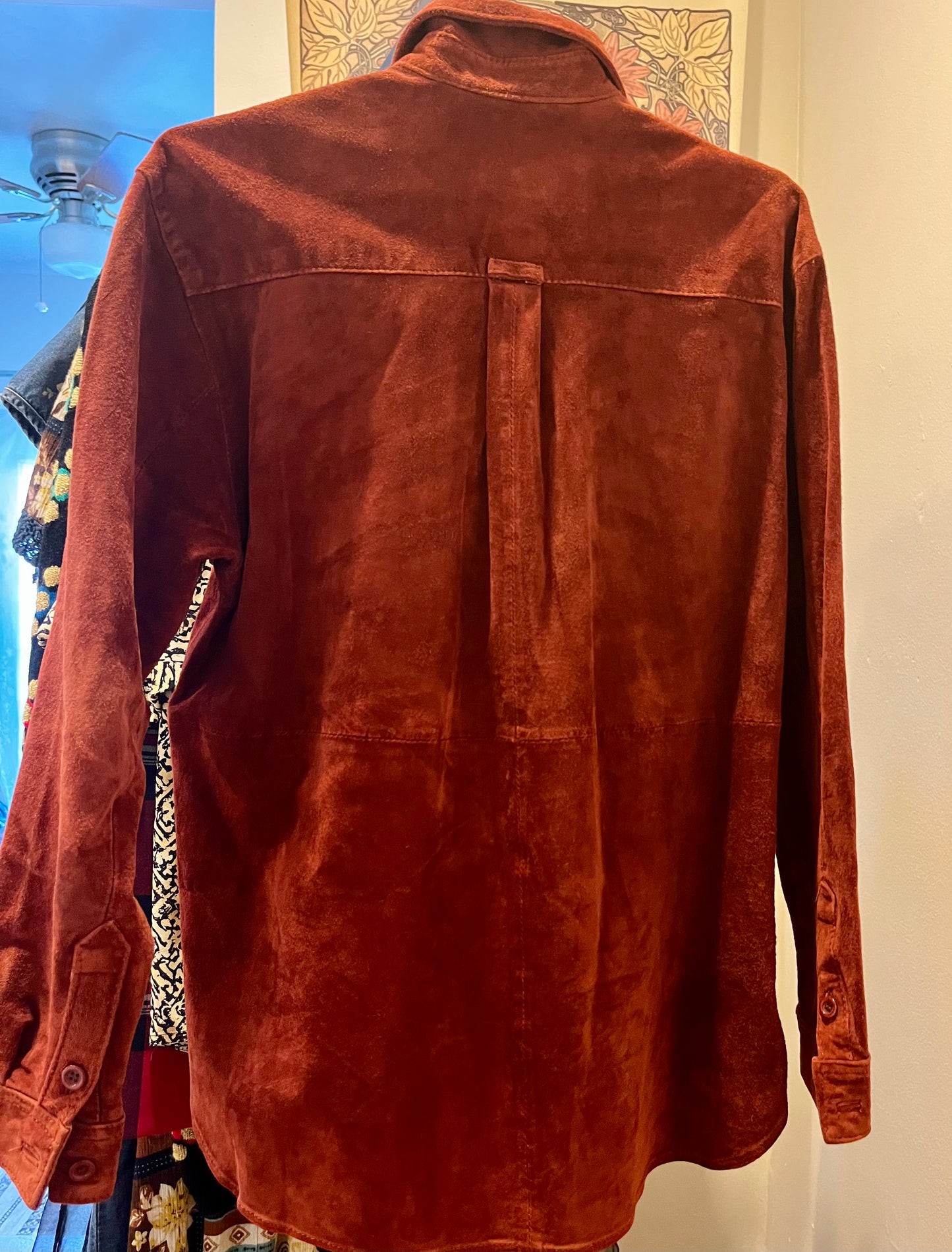 Vintage Leather Button-Down Shirt