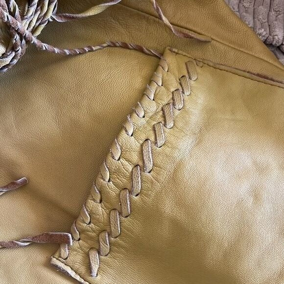 Vintage Double D Ranchwear Camel Fringe Long Leather Jacket / SOLD