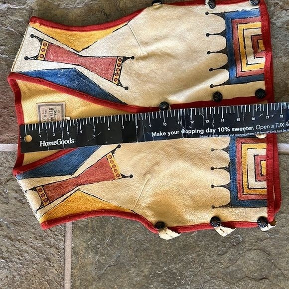 Vintage Double D Ranchwear Painted Leather Vest / SOLD