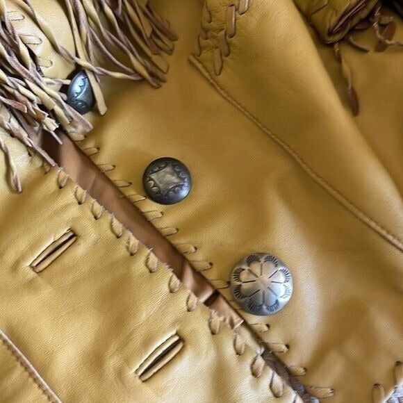Vintage Double D Ranchwear Camel Fringe Long Leather Jacket / SOLD