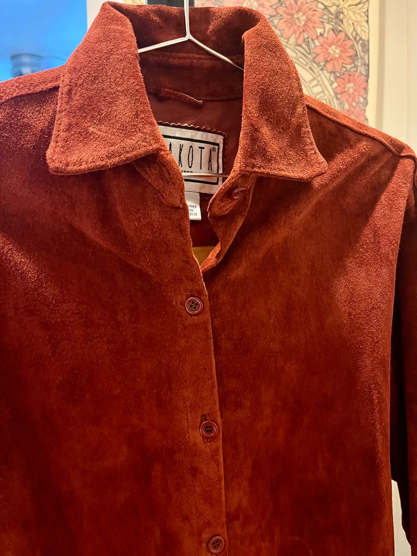 Vintage Leather Button-Down Shirt