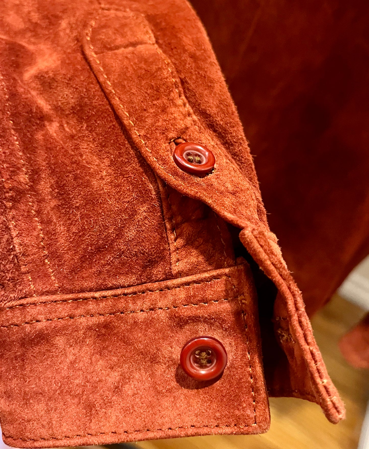 Vintage Leather Button-Down Shirt