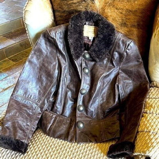 Vintage Double D Ranchwear Brown Leather Jacket