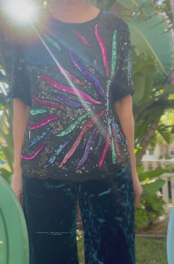 Vintage Sequin Top high quality